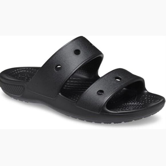 Crocs women's Black Classic Crocs Sandals Size 9 - Picture 1 of 6
